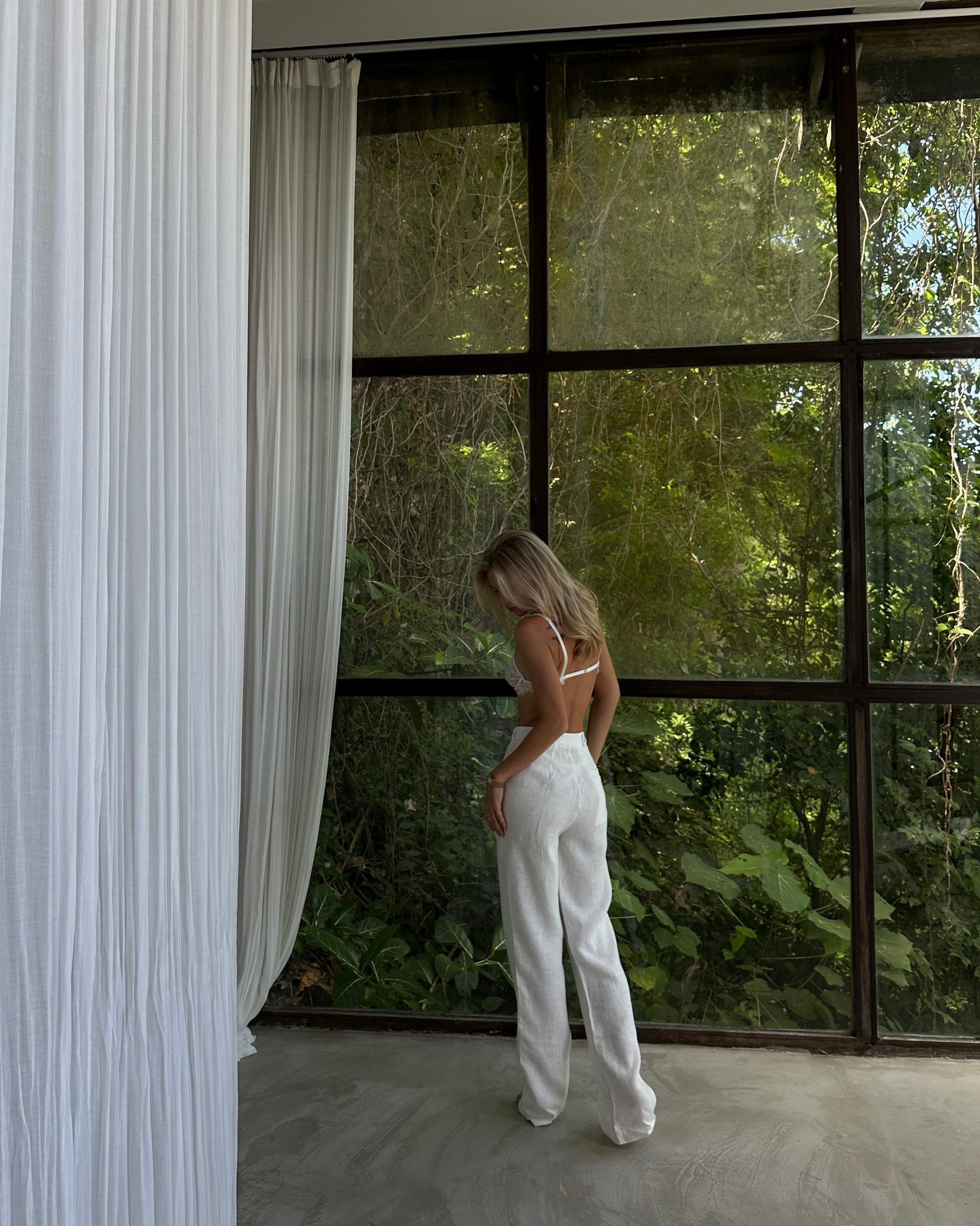 LINEN HIGHRISE TROUSERS