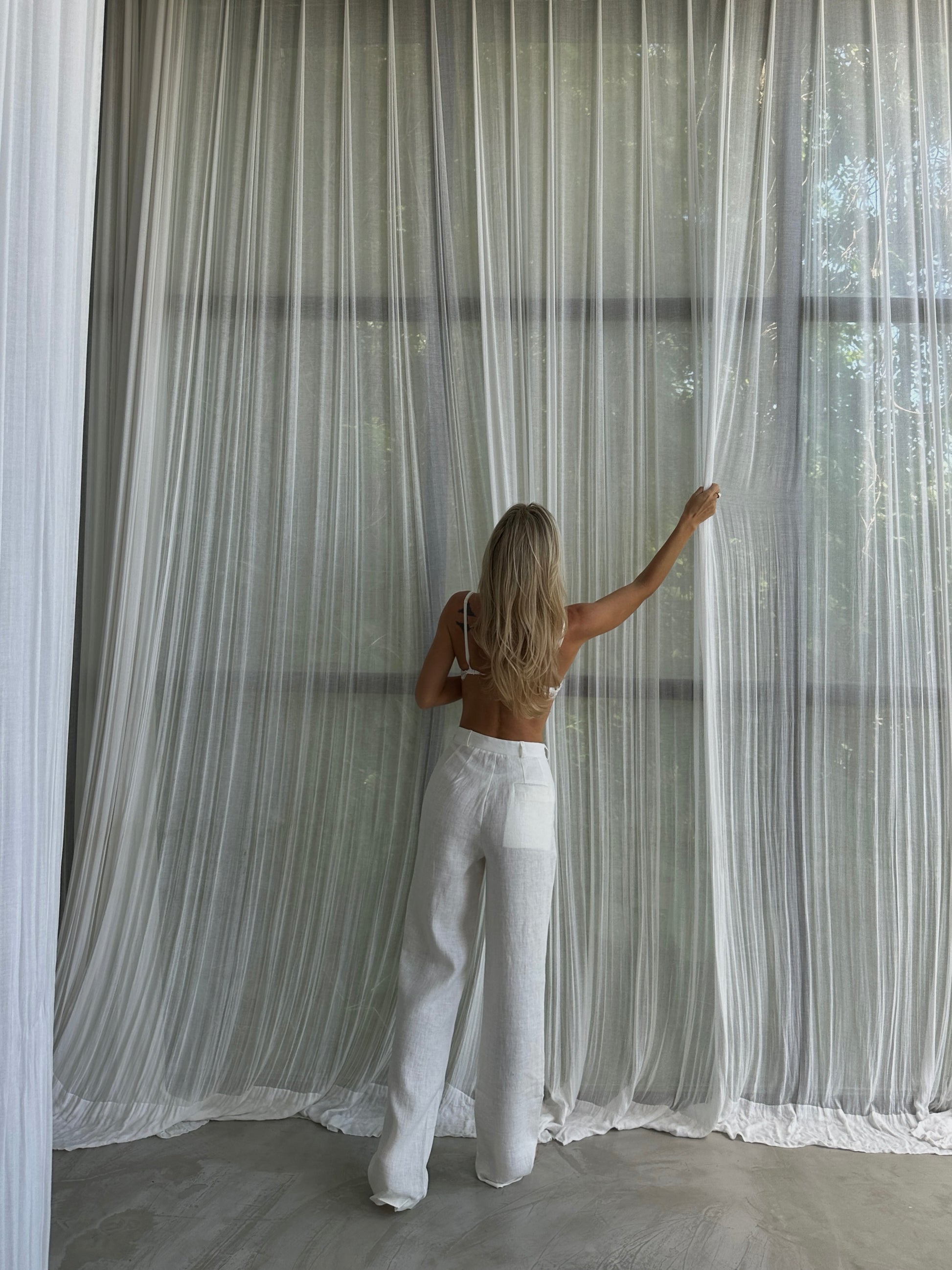 LINEN HIGHRISE TROUSERS